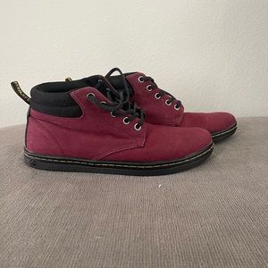 Doc Martins black shore ditch burgundy booties